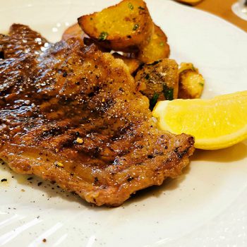 イタリア産の牛肉ステーキ